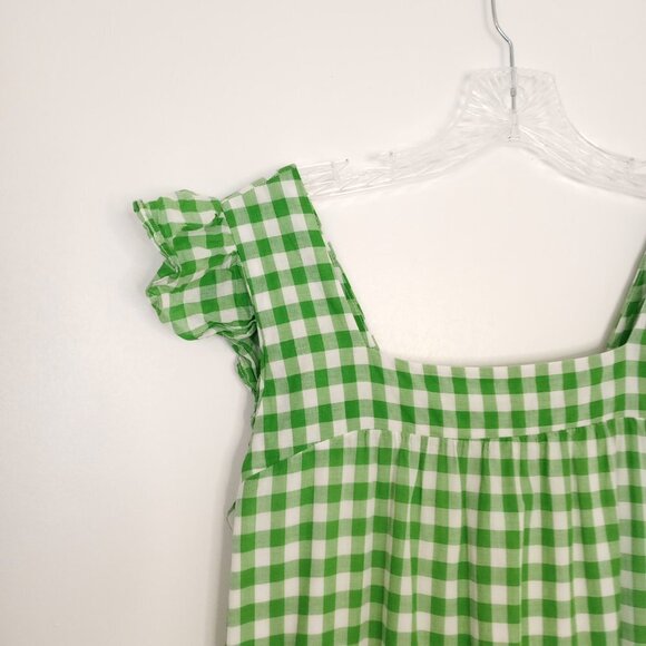 Draper James RSVP Green & White Gingham Tiered Sundress - Picture 5 of 14